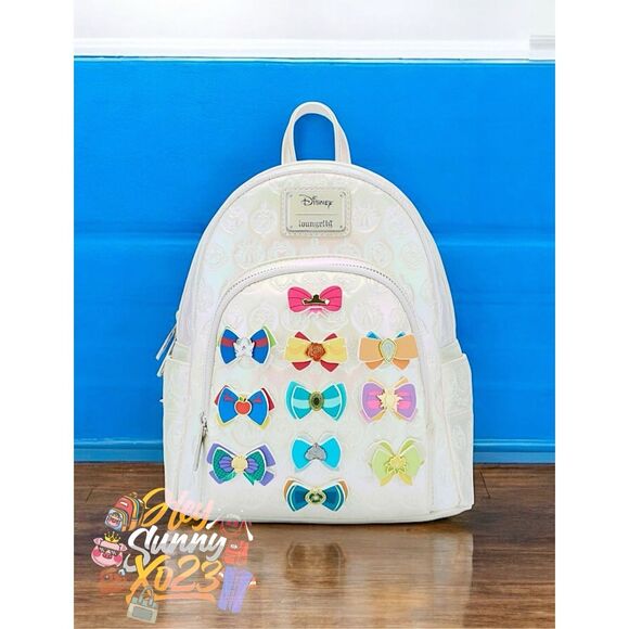 Loungefly Disney Princess Bows Iridescent Mini Backpack - Picture 1 of 5